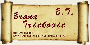 Brana Tričković vizit kartica